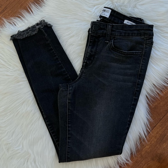 William Rast Black Raw Hem Stretch Ankle Skinny Jeans, Size 26 - Picture 9 of 9